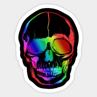 Rainbow Skull Sticker